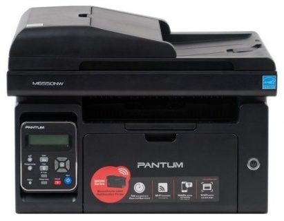 Копир-принтер-сканер Pantum M6550NW  (копир/принтер/сканер с автоподатчиком, лазерное, монохромное, (цвет 24 бит), 22 стр/мин, 1200 × 1200 dpi, 128Мб RAM, лоток 150 стр, USB/LAN/WiFi, черный корпус)