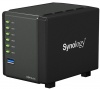 Сетевой накопитель Synology DS414slim Сетевой накопитель с 4 отсеками для 2.5” SATA(II) или  2,5” SATA/SSD, 1.2 ГГц CPU, RAM 512Mb